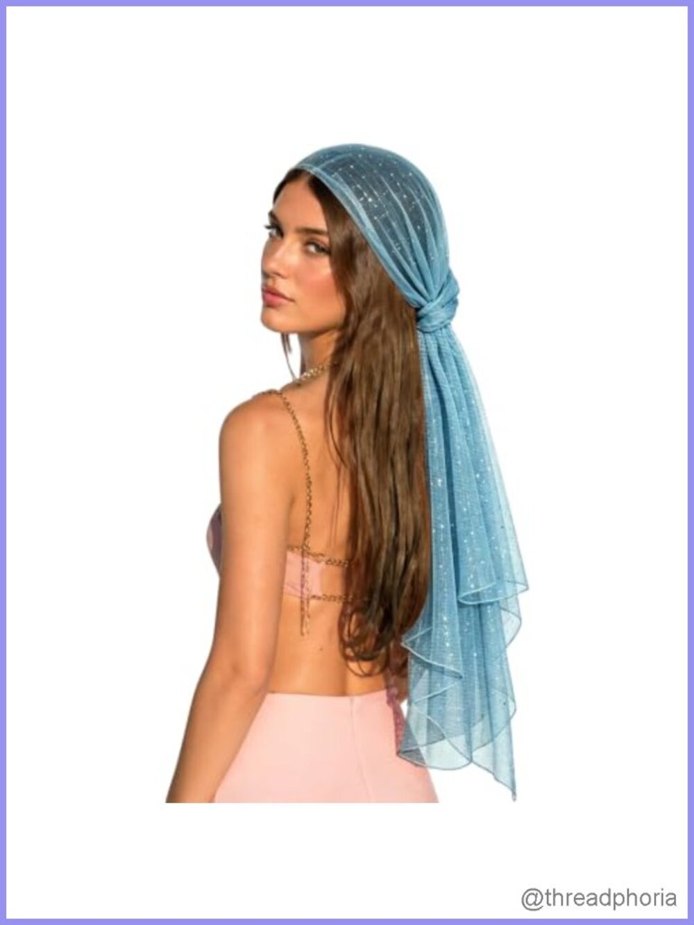 Sequin Mesh Scarf Shawl Wrap Women Lightweight Multi-Way Headscarf